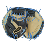 All-Star S7-Elite Pro Travel Fit Catchers Mitt/Glove - Black/Tan/Sky Blue