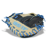 All-Star S7-Elite Pro Travel Fit Catchers Mitt/Glove - Black/Tan/Sky Blue