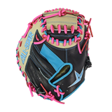All-Star S7-Elite Pro Travel Fit Catchers Mitt/Glove - Black/Tan/Sky Blue/Pink