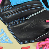 All-Star S7-Elite Pro Travel Fit Catchers Mitt/Glove - Black/Tan/Sky Blue/Pink