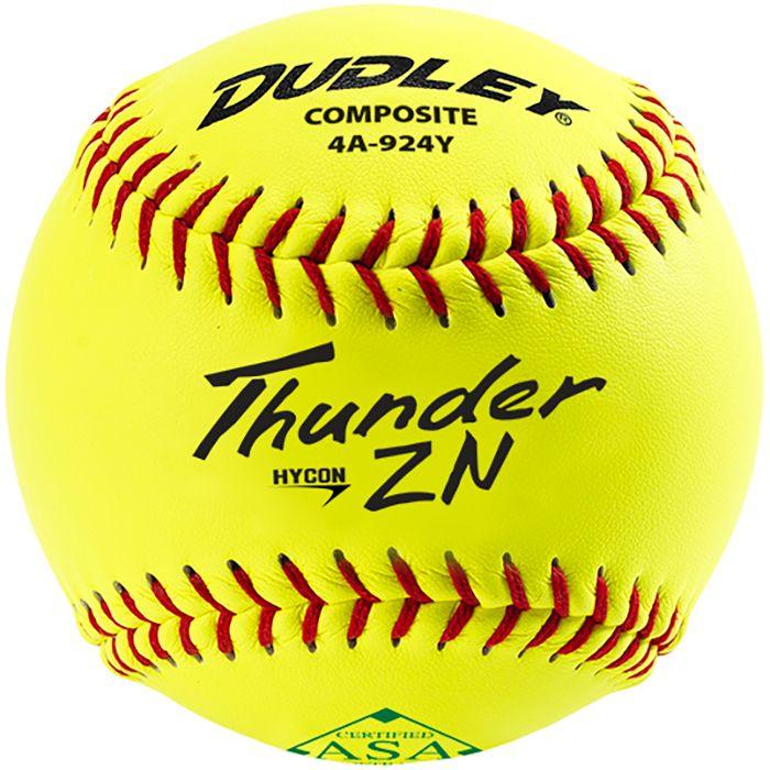 Dudley ASA Thunder ZN Hycon 11" 52/300 Composite Softballs (4A924Y)
