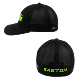 Easton Hat by Pacific (404M) All Black/Volt Script - Smash It Sports