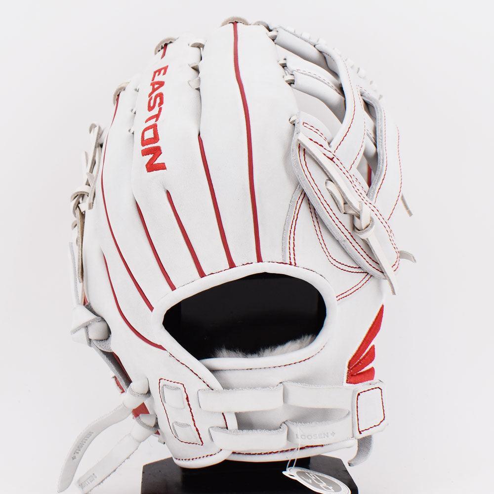 Easton Small Batch No. 62 LHT Slowpitch Glove White/Red - Smash It Sports
