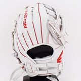 Easton Small Batch No. 62 LHT Slowpitch Glove White/Red - Smash It Sports