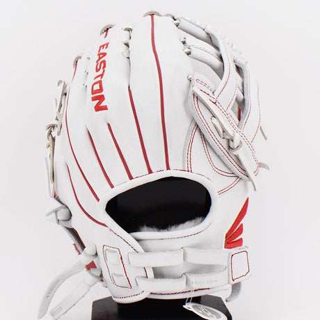 Easton Small Batch No. 62 LHT Slowpitch Glove White/Red - Smash It Sports