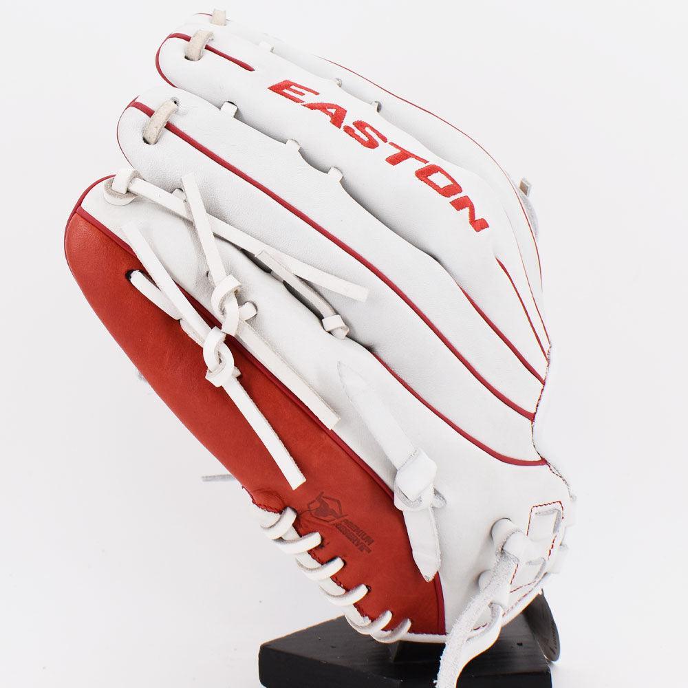 Easton Small Batch No. 62 LHT Slowpitch Glove White/Red - Smash It Sports