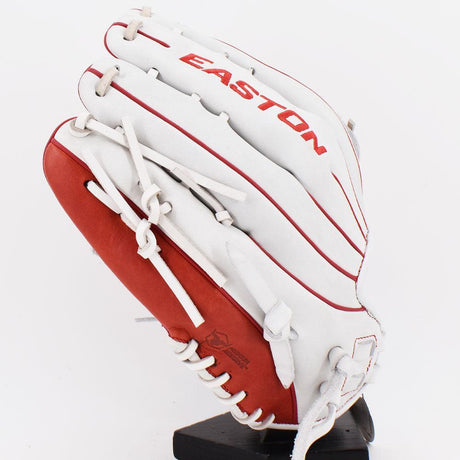 Easton Small Batch No. 62 LHT Slowpitch Glove White/Red - Smash It Sports