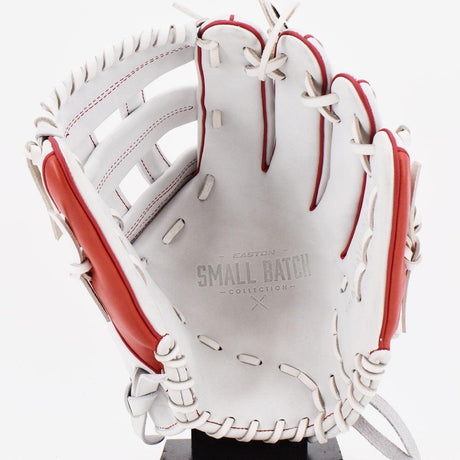 Easton Small Batch No. 62 LHT Slowpitch Glove White/Red - Smash It Sports