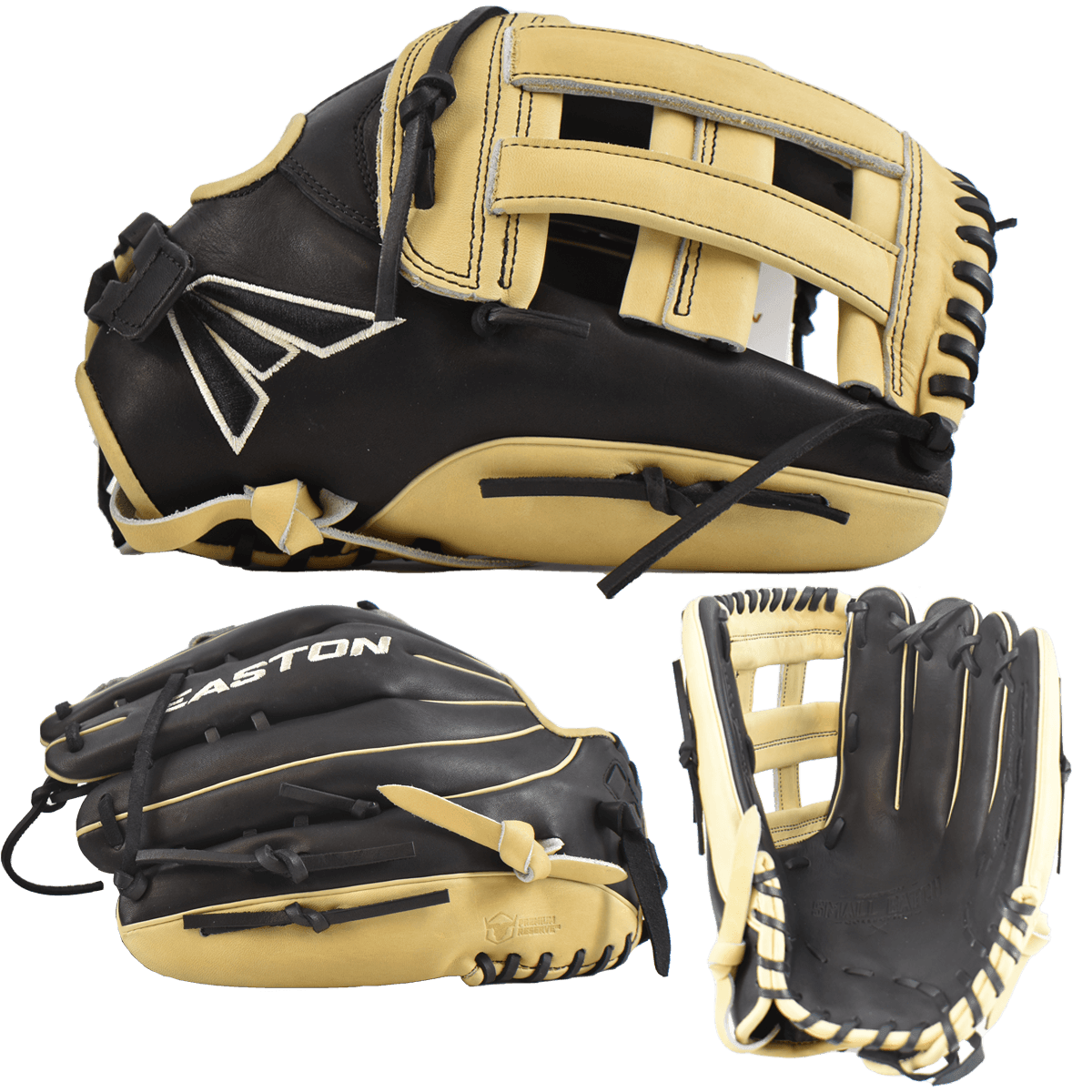 Easton Small Batch No. 65 LHT Slowpitch Softball Glove - Black/Camel - Smash It Sports