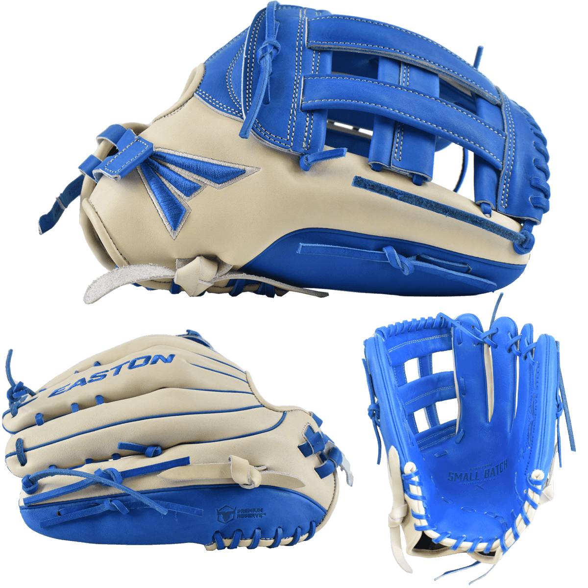 Easton Small Batch No. 69 Slowpitch Softball Glove - Grey/Royal - Smash It Sports