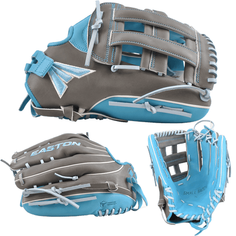 Easton Small Batch No. 73 Slowpitch Softball Glove - Grey/Carolina/Coastal - Smash It Sports