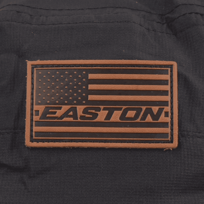 Easton Bucket Hat Black with Leather Flag Patch - Smash It Sports