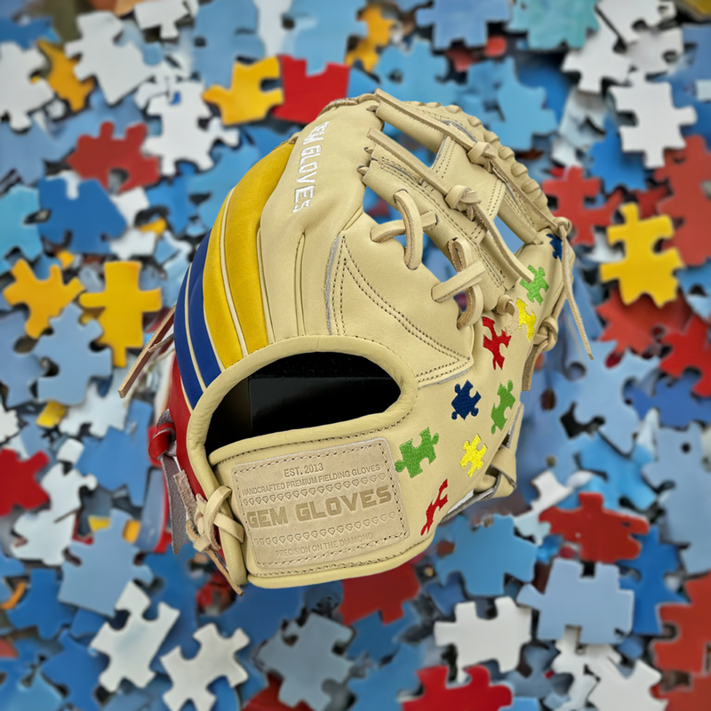 Gem Gloves Baseball Fielding Glove - GEM041 Autism Awareness