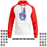 Football Team - Foam Finger - Performance Defender Hoodie - Red - Smash It Sports