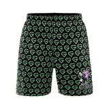 Gem Gloves Mesh Shorts - No Pressure No Diamonds - Black/Mint - Smash It Sports