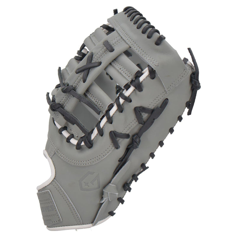 Gem Gloves Softball First Base Mitt/Glove - GEM021 (Grey/Black/White) - Smash It Sports