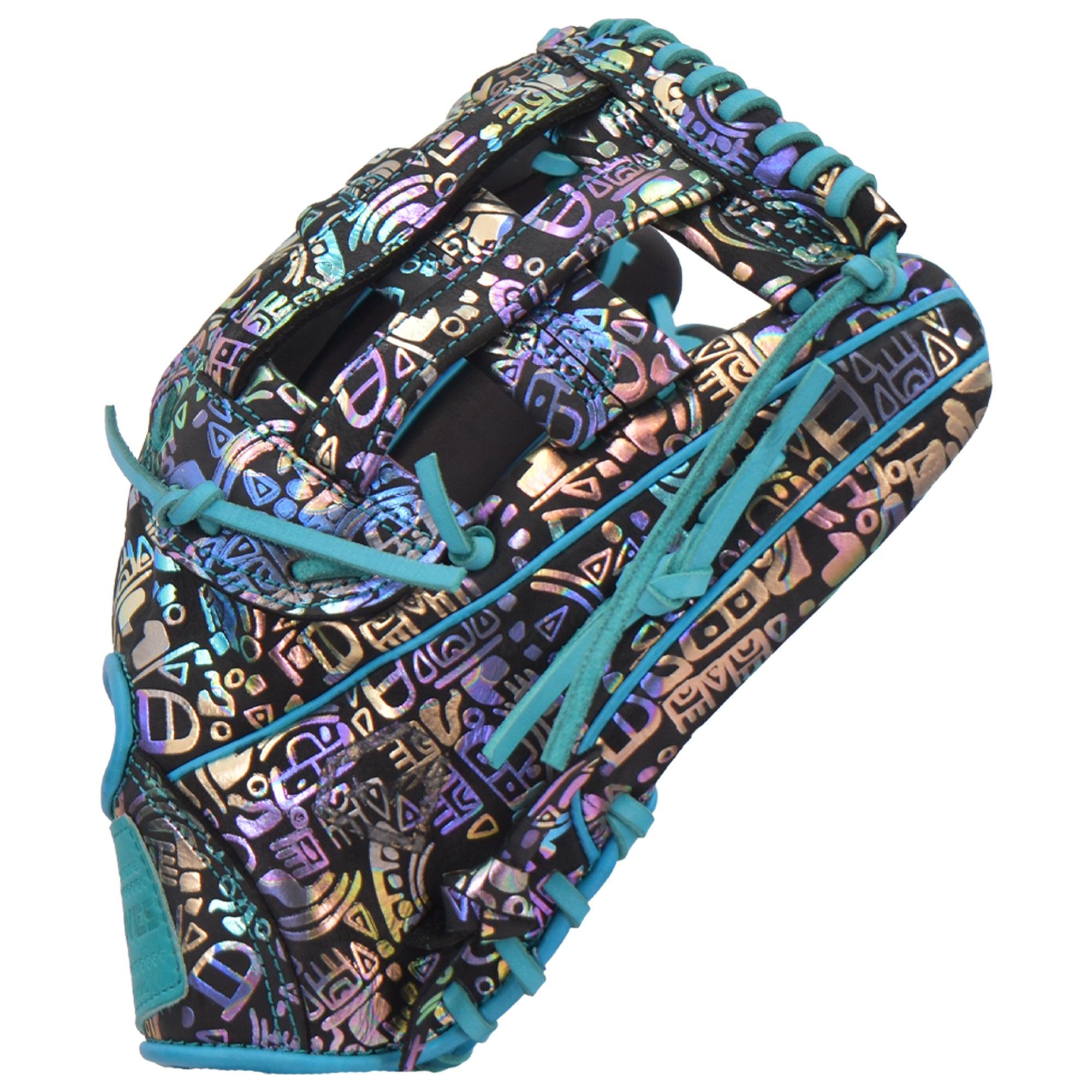 Gem Gloves Softball Fielding Glove - GEM035 Holographic Aztec