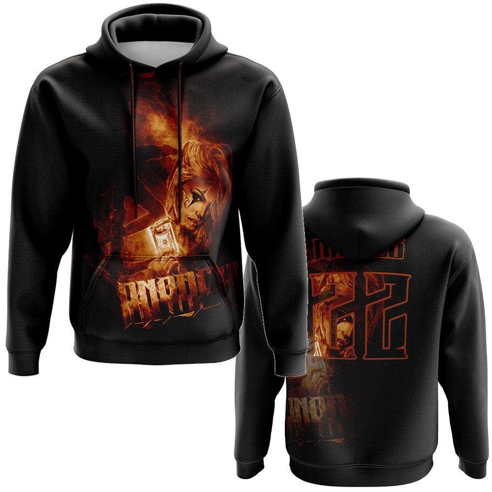 Anarchy Girl On Fire - Hoodie (Customized Buy-In) - Smash It Sports