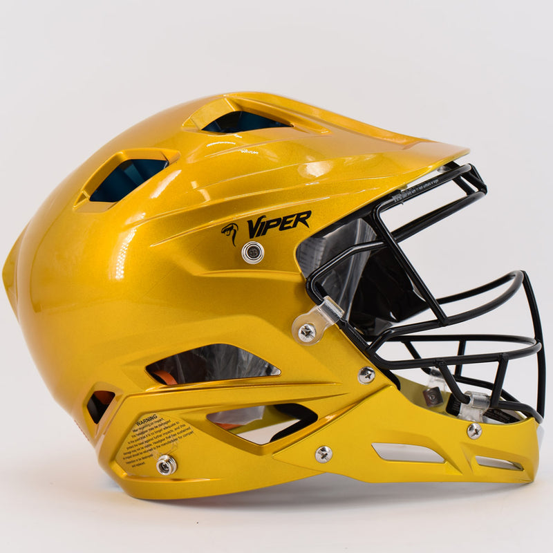 Viper Softball Pitchers Helmet  Gold Metallic