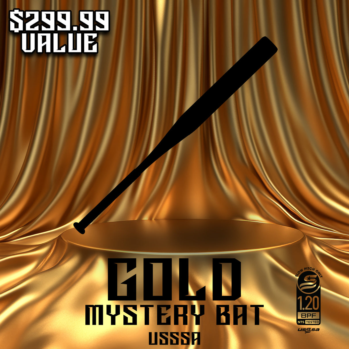 Gold Mystery Slowpitch Bat (USSSA)