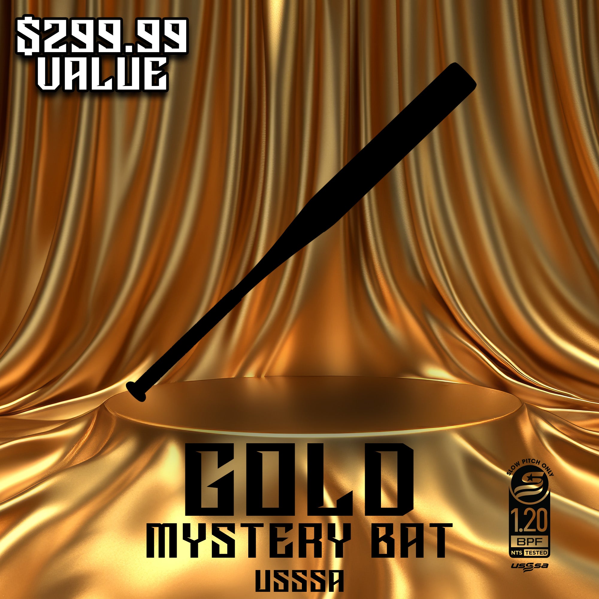 Gold Mystery Slowpitch Bat (USSSA)