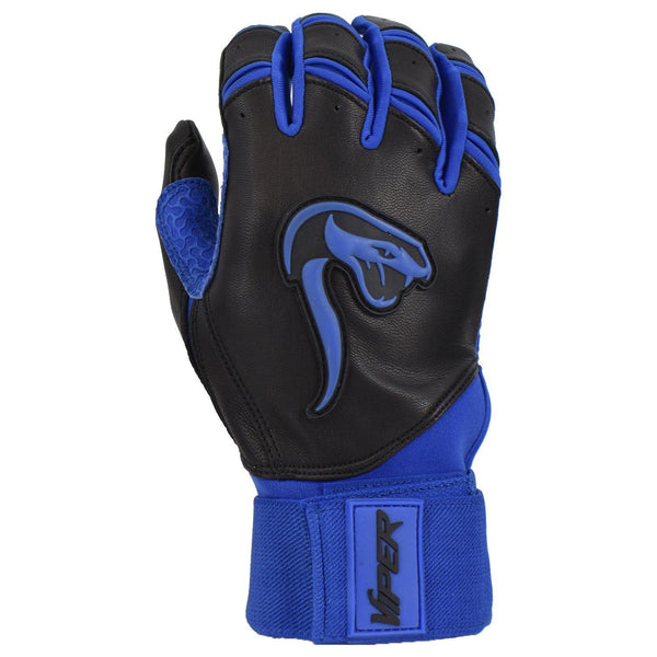 Grindstone Long Cuff Batting Glove - Black/Royal Blue - Smash It Sports
