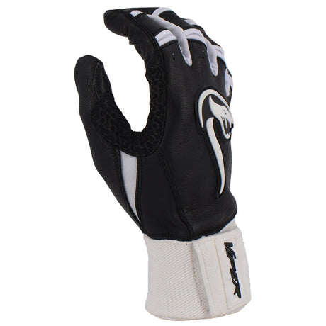 Grindstone Long Cuff Batting Glove - Black/White - Smash It Sports
