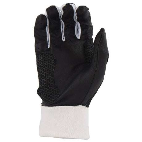 Grindstone Long Cuff Batting Glove - Black/White - Smash It Sports