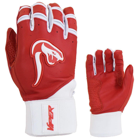 Grindstone Long Cuff Batting Glove - Red/White - Smash It Sports