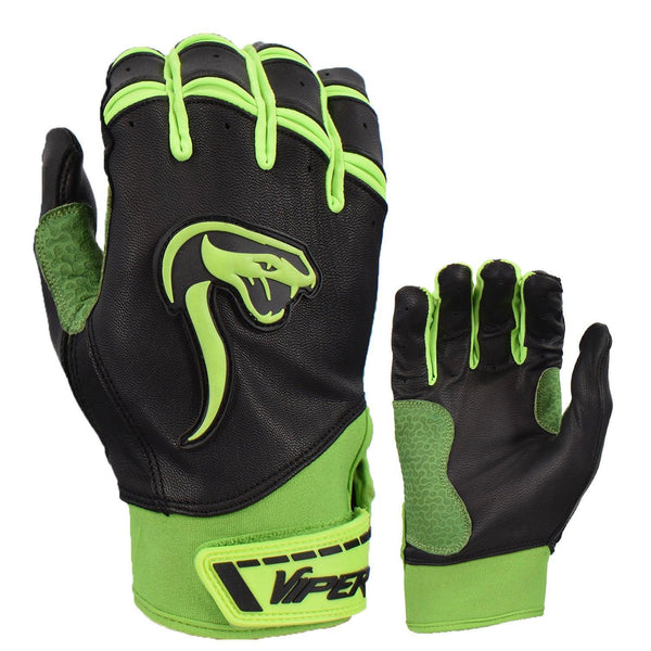 Grindstone Short Cuff Batting Glove - Black/Neon Green - Smash It Sports
