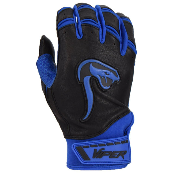 Grindstone Short Cuff Batting Glove - Black/Royal Blue - Smash It Sports