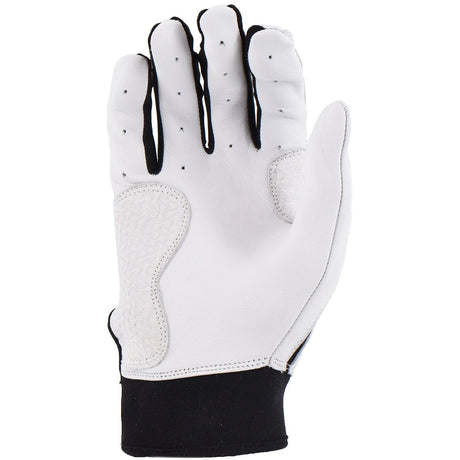 Grindstone Short Cuff Batting Glove - White/Black - Smash It Sports