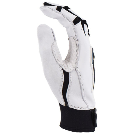 Grindstone Short Cuff Batting Glove - White/Black - Smash It Sports
