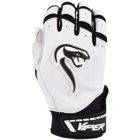 Grindstone Short Cuff Batting Glove - White/Black - Smash It Sports