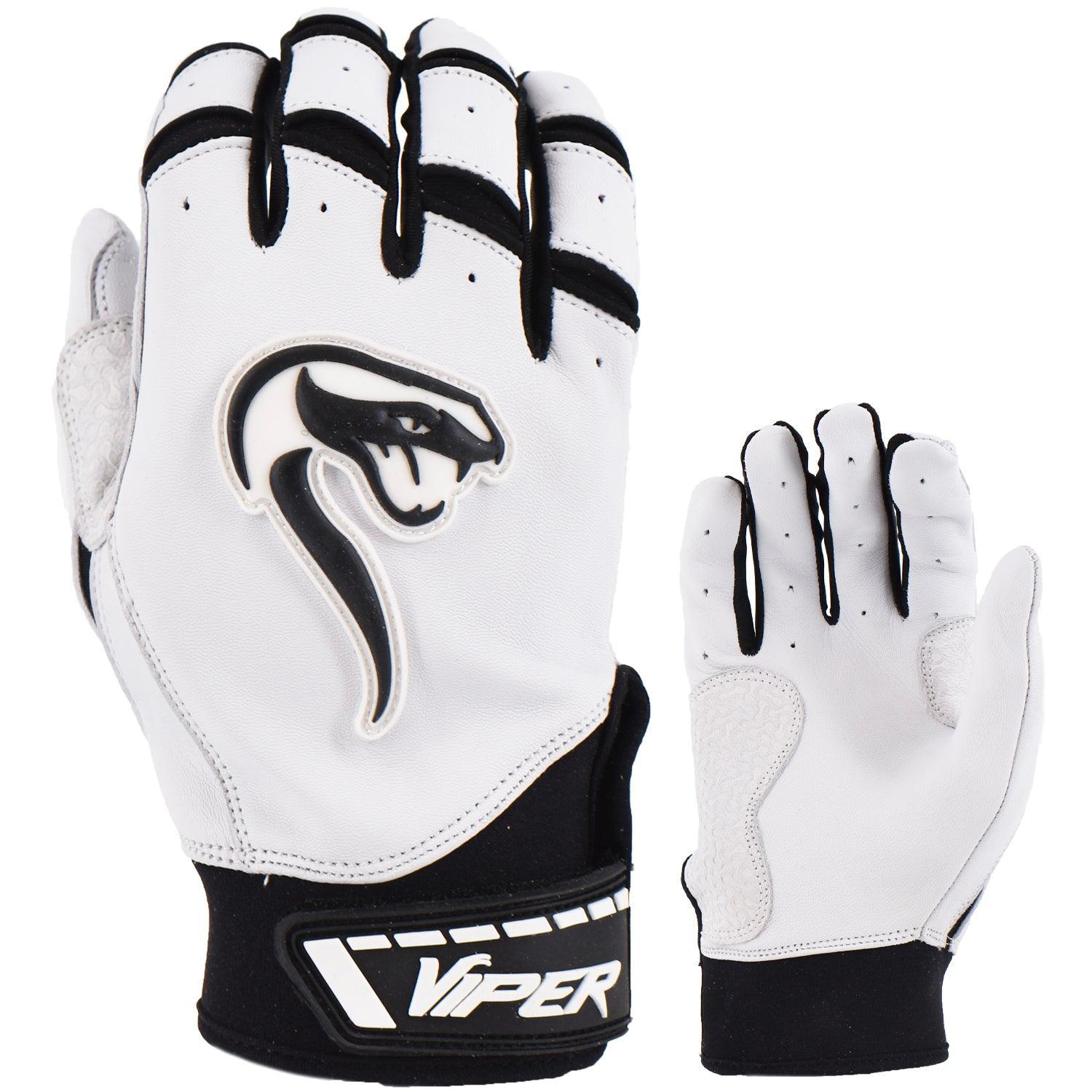 Grindstone Short Cuff Batting Glove - White/Black - Smash It Sports