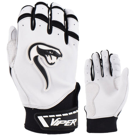 Grindstone Short Cuff Batting Glove - White/Black - Smash It Sports