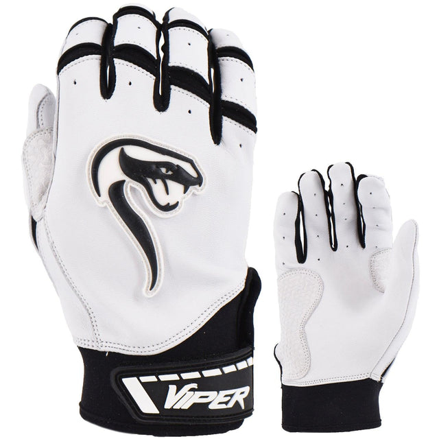 Grindstone Short Cuff Batting Glove - White/Black - Smash It Sports