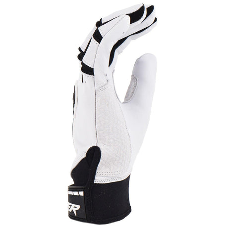 Grindstone Short Cuff Batting Glove - White/Black - Smash It Sports