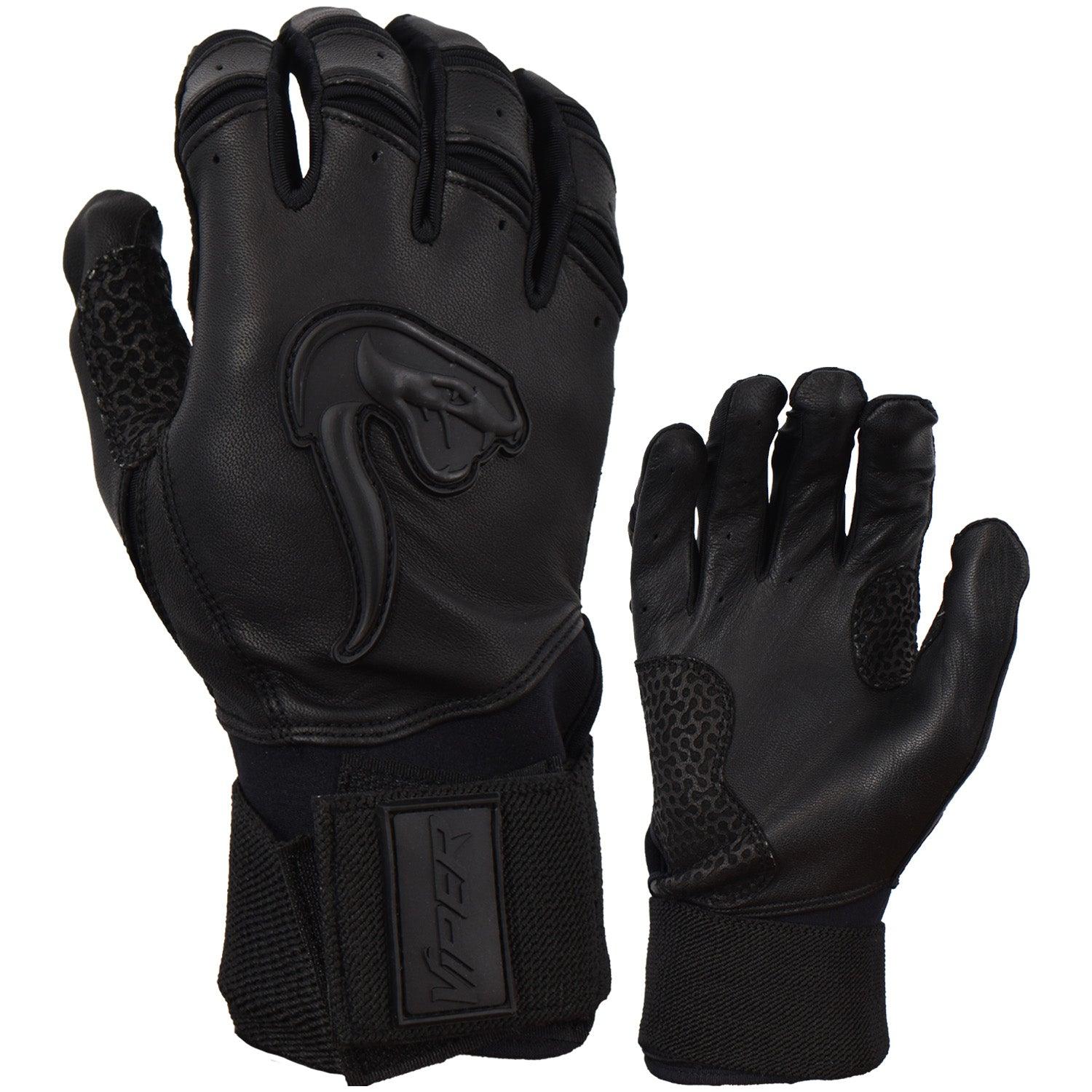 VIPER Grindstone Long Cuff Batting Glove - Blackout - Smash It Sports