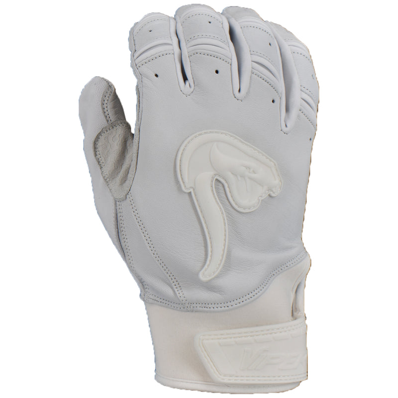 Viper Grindstone Short Cuff Batting Glove - White - Smash It Sports