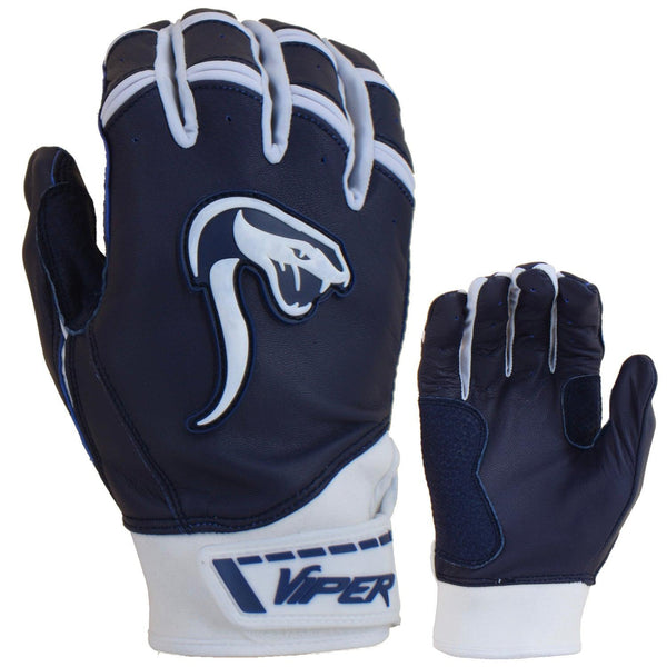 Viper Grindstone Short Cuff Batting Glove - Navy/White - Smash It Sports