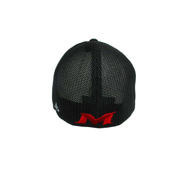 Miken Hat by Pacific (404M) ALL BLACK/ RED SCRIPT - Smash It Sports