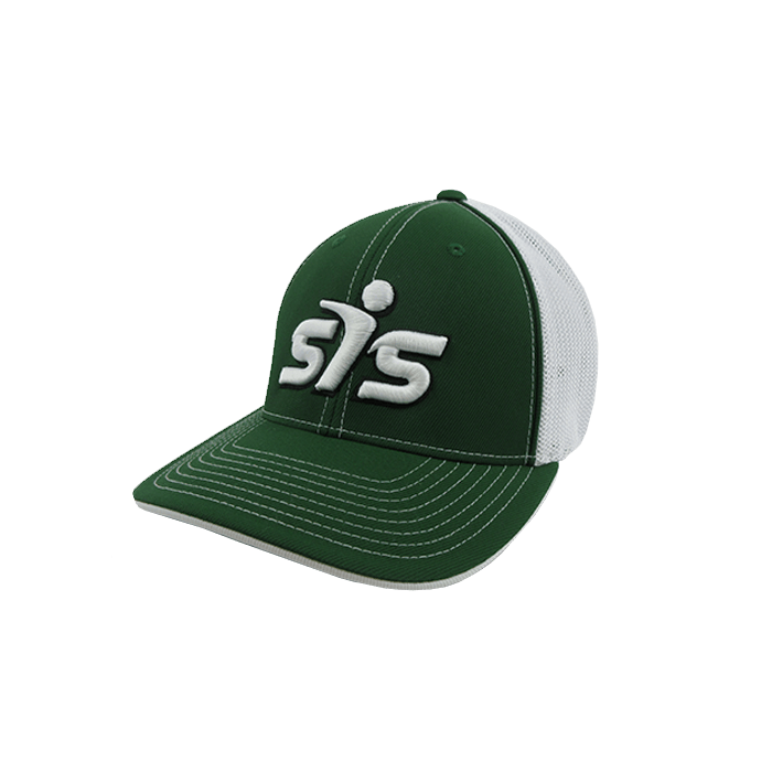 Smash It Sports Hat by Pacific (404M) Dark Green/White/Dark Green/Black/White - Smash It Sports