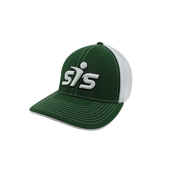 Smash It Sports Hat by Pacific (404M) Dark Green/White/Dark Green/Black/White - Smash It Sports