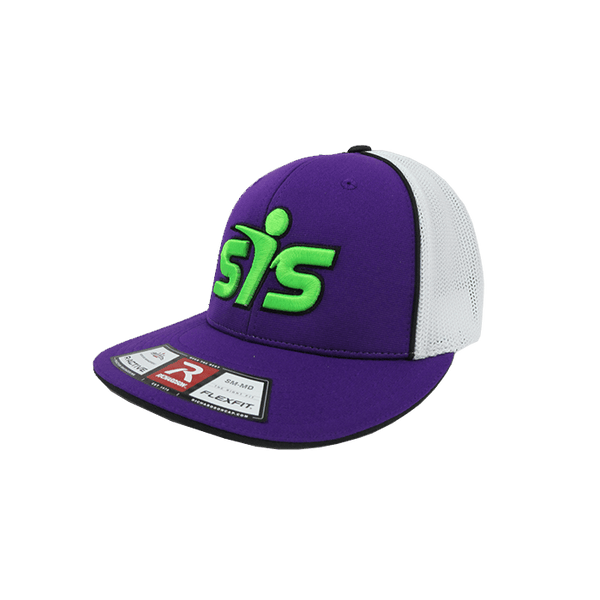 Smash It Sports Hat by Richardson (R165) Purple/White/Purp/Black/Neon Green