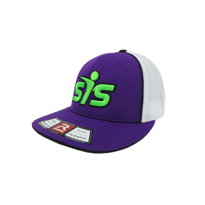 Smash It Sports Hat by Richardson (R165) Purple/White/Purp/Black/Neon Green - Smash It Sports