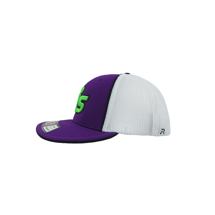 Smash It Sports Hat by Richardson (R165) Purple/White/Purp/Black/Neon Green - Smash It Sports