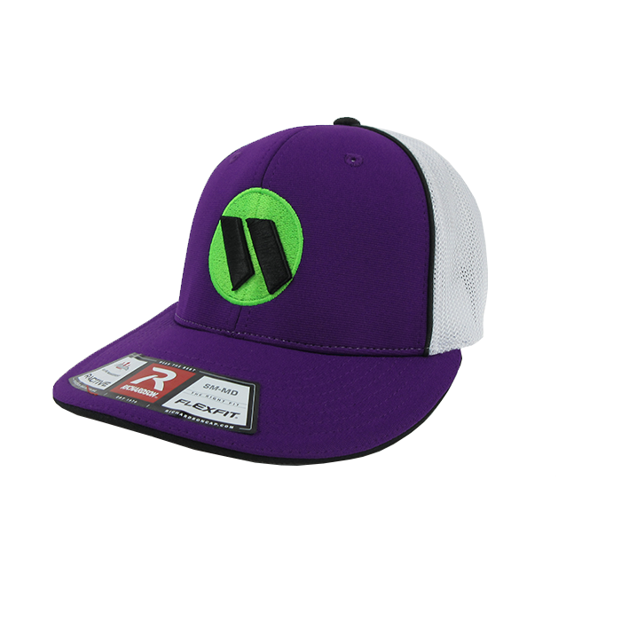 Worth Hat by Richardson (R165) Purple/White/Purp/Neon Green/Black - Smash It Sports