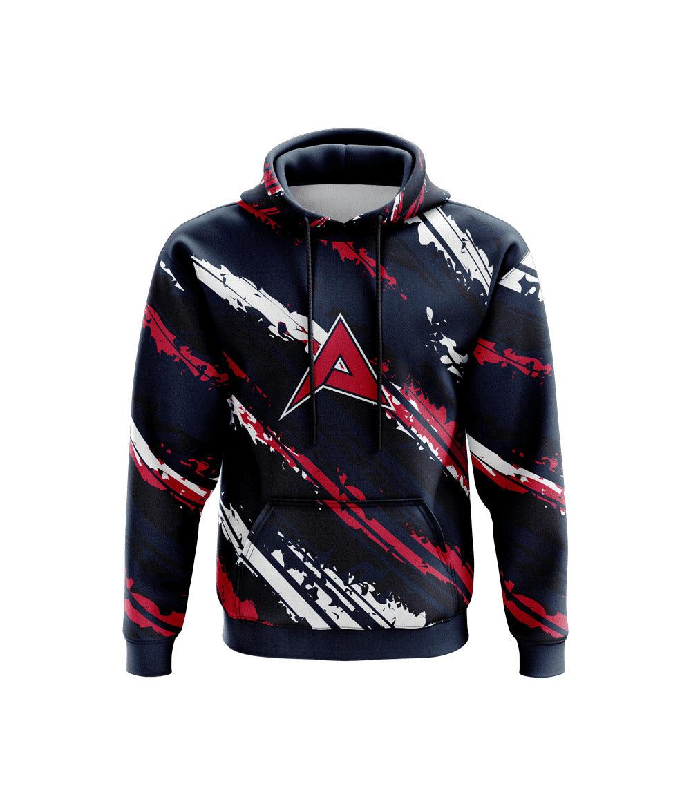 Anarchy Fleece Hoodie - Navy/Red/White