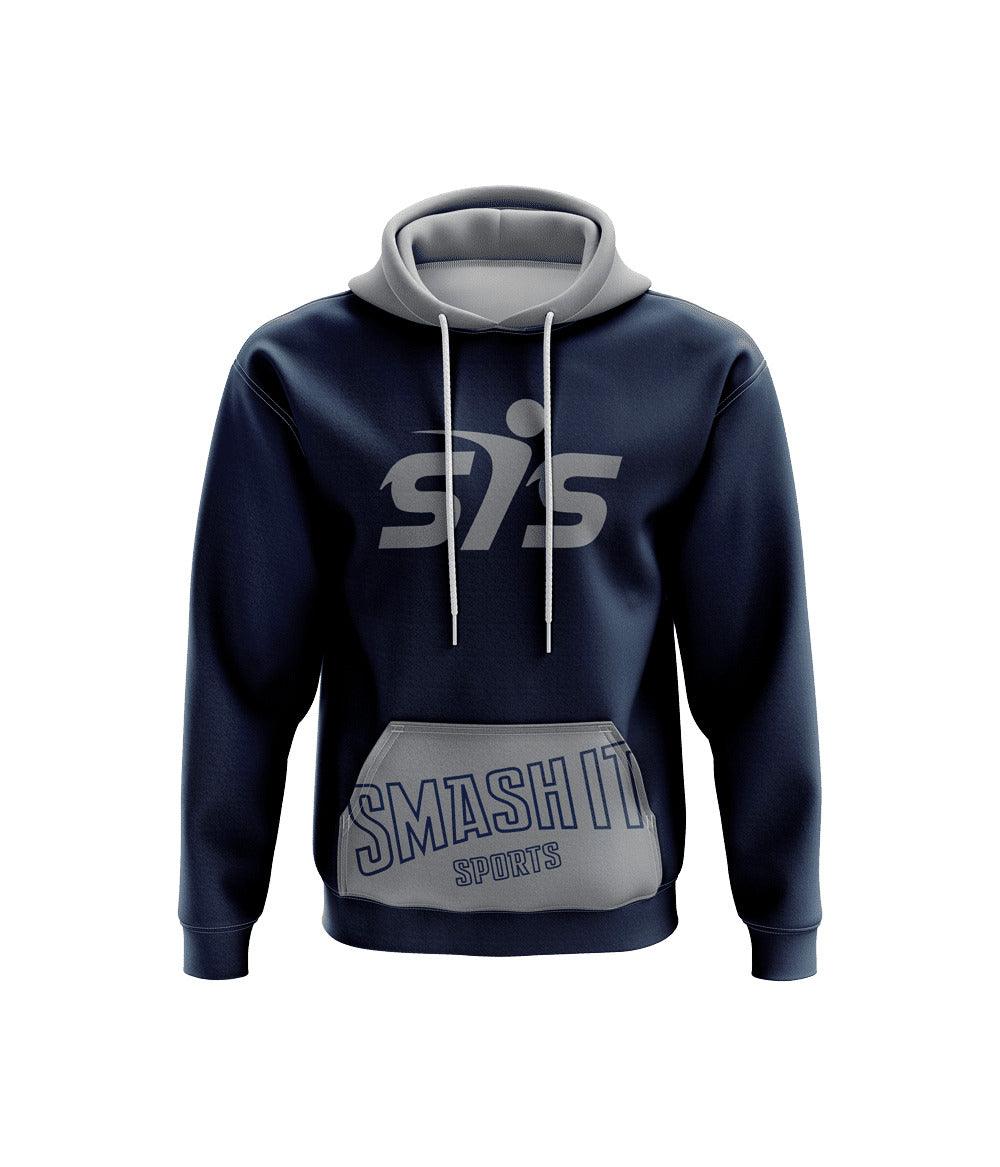 Smash It Sports Fleece Hoodie - Navy/Grey - Smash It Sports